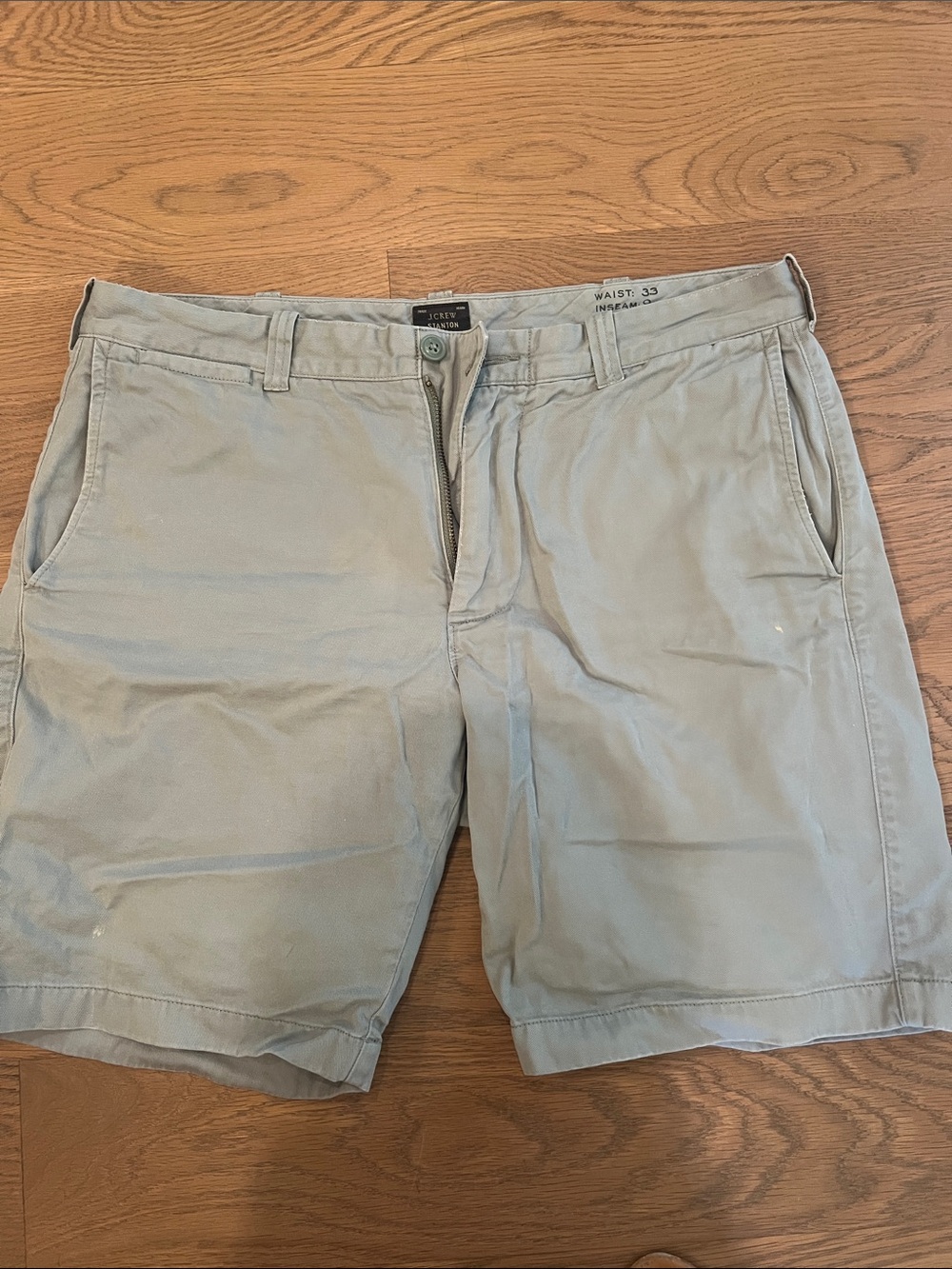 J. Crew Men's Khaki Flat Front Cotton Shorts